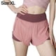 thumbnail image 2 of Pantalones cortos para correr de cintura alta para mujer, pantalones cortos deportivos de secado rápido con forro de malla y bolsillos con cremallera, 2 of 5
