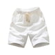 thumbnail image 2 of pstuiky Pantalones cortos de entrenamiento para hombre, Pantalones cortos casuales de lino con bolsillo y cintura elástica para hombre, de color liso Pantalones cortos de golf, 2 of 5