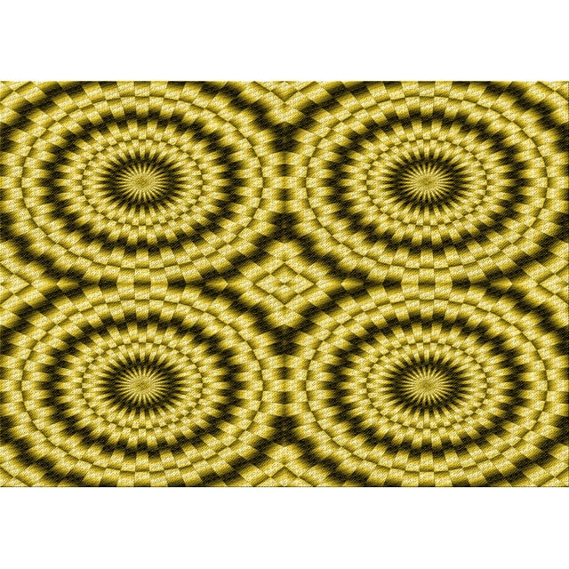 Ahgly Company Machine Washable Indoor Rectangle Transitional Bright Gold Yellow Area Rugs, 3' x 5'