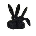 thumbnail image 2 of Cevemin 1 Pcs Couple Bunny Kissing Bunny Figurine - Resin Easter Decoration in Black and Gold for Home Party Decor and Gift, 2 of 7