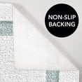 thumbnail image 5 of mDesign Non-Slip Microfiber Polyester Spa Mat/Rugs, Set of 3, White/Water Blue, 5 of 9