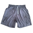 thumbnail image 4 of pstuiky Pantalones cortos para hombre, Pantalones cortos deportivos y casuales para hombre, de verano, holgados, con bolsillos grandes, talla grande, de cinco cuartos, 4 of 5
