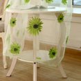 thumbnail image 3 of Cortina Cortina de puerta con estampado de girasol, cortinas de tul para sala de estar (verde) Wdftyju Libre de BPA, 3 of 9