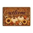 thumbnail image 2 of syligr Pumpkin Maple Leave Fall Rugs for Outdoor Front Door, Halloween Doormat for Indoor Entryway Kitchen, Autumn Harvest Welcome Floor Mat for Home, Thanksgiving Non-Slip Mat, 16x24 Inch, 2 of 6