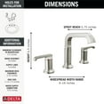 thumbnail image 2 of Delta 35589-Dst Tetra 1.2 GPM Widespread Bathroom Faucet - Lumicoat Chrome, 2 of 7