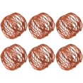thumbnail image 4 of Napkin Rings Set of 6 for Dinner Parties, Dining Table Decoration Handmade Napkin Holder (Copper), 4 of 7