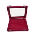 thumbnail image 6 of SmartBy Velvet Portable Jewelry Organizer Display Earring Ring Storage Tray Box Case, 6 of 6