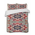 thumbnail image 2 of Quilts Twin Size, Abstract Flower, Soft Comforter Bedding Set for Bed, Geometric Boho Traditional Oriental Tribal Lightweight Quilted Bedspread with Pillow Cover(2 Pieces) for All Season, 68x86 Inch, 2 of 6