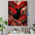 thumbnail image 4 of Abstract Black Cat Canvas Wall Art Print, Living Room Bedroom Kitchen Study Decor, 4 of 8
