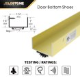 thumbnail image 3 of JELOSTONE U-Shaped Aluminum Door Bottom Shoes(Gold) - Fire Rated - 1-3/4"W x 1-1/8"H x 36"L Weather Stripping Seal for Exterior Doors, Vinyl Insert, JS-217DV, 3 of 5