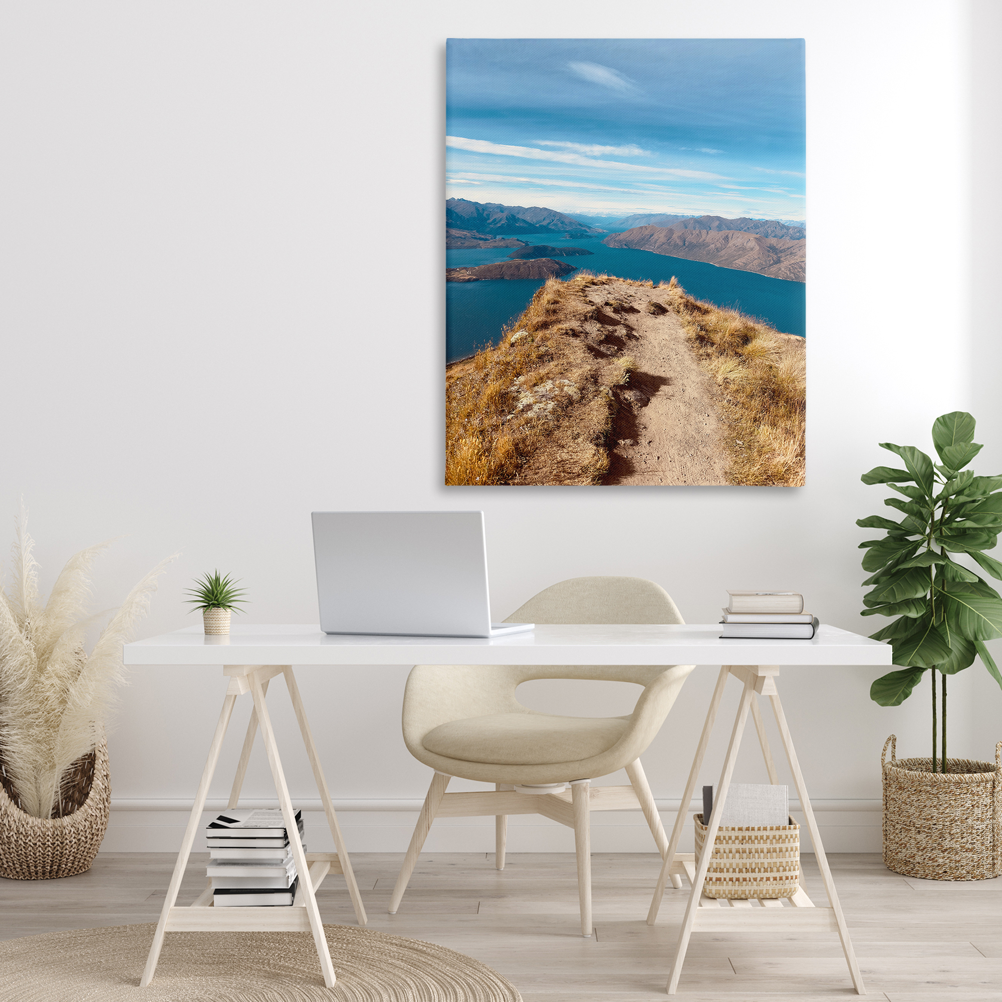 Stupell Industries Cliffs over Blue Sea Landscape Photography Gallery Wrapped Canvas Art Print Wall Art, 36 x 48