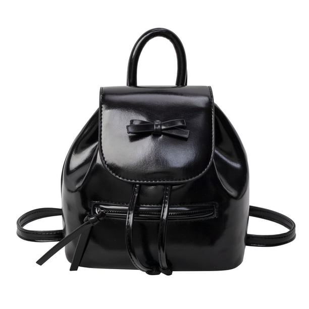 Bolso Hombro Mochila Estética Con Solapa Lindo Bowknot Asa Superior para Mujer