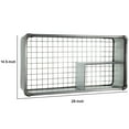 thumbnail image 5 of Metal Wall Shelf with 3 Open Slots and Grid Pattern Back, Galvanized Gray, 5 of 5