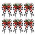 thumbnail image 1 of FOCUSNORM Christmas Tree Toppers Ribbon Bows House Decoration Supplies for Christmas Tree Decorating, 1 of 3
