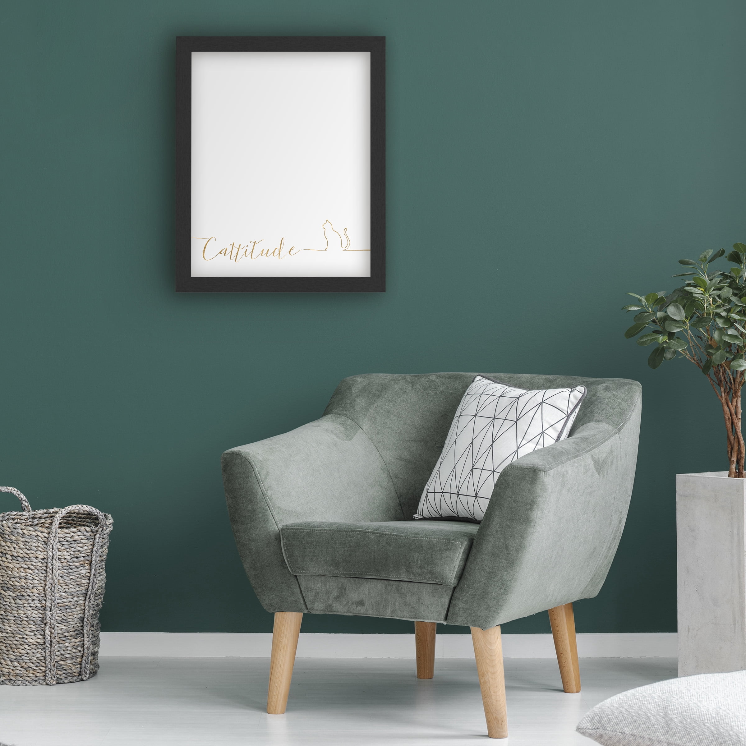 Trademark Fine Art 'Underlined Cats II Black' Markerboard by Veronique Charron