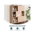 thumbnail image 6 of EastVita 3-Tier Wooden Storage Cabinet – Sturdy Particle Board Organizer With Adjustable Shelves Multi-Purpose Bookshelf For Living Room Bedroom Office and Entryway, 6 of 8