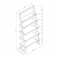 thumbnail image 5 of Furniture of America Beniford Modern 33.75 in Metal Portable Leaning & Ladder Desk, Drawer Included, White/Brown, 5 of 6