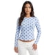 thumbnail image 1 of Blusas de mujer de otoño, manga larga, cuello redondo, estampado de lunares, estilo casual y corte ajustado, ideales para salir., 1 of 6