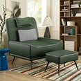 thumbnail image 2 of Andeworld Modern Accent Armchair with Pillow and Ottoman, Green, 2 of 6