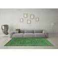 thumbnail image 3 of Ahgly Company Indoor Rectangle Abstract Turquoise Blue Modern Area Rugs, 7' x 10', 3 of 4