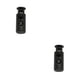 thumbnail image 4 of Qarigey 100 Piezas Tapón de plástico Cordón Cerradura Agujero doble Sujetador de frijol Cuerda Toggle Bag Negro 5 2.4*0.85, 4 of 6