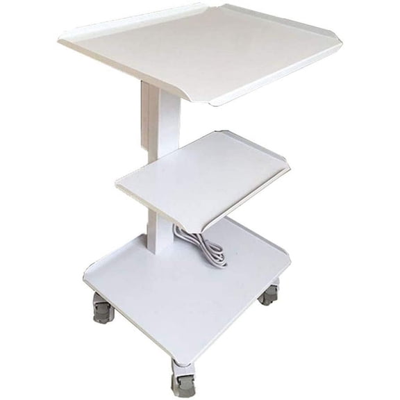 INTBUYING 3 Layers Mobile Cart Trolley Portable Assemable Steel Dental Equipment Beauty Salon Tool
