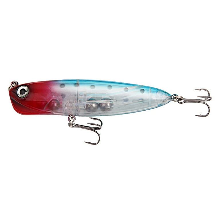 LADAEN Swimming In The Water Fishing Lure Realistic Fishing Lure  High-quality Material Red Head Blue