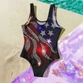 thumbnail image 7 of 4th of July Girls Swimsuit Size 7-8 One Piece Swimsuit Summer Patriotic American Flag Stars Striped Bikini Sets Swimming Sleeveless Beach Vacation Freedom Cute Girls Bathing Suit Black 1-2 Years, 7 of 7