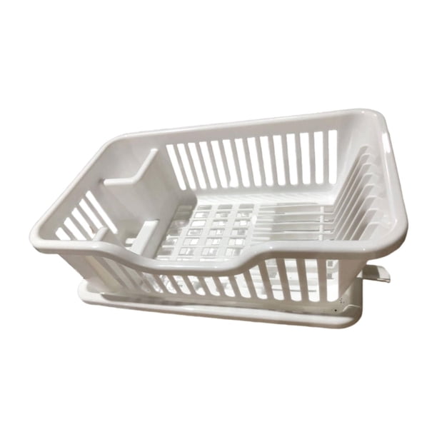 Escurreplatos multifuncional y ligero para utensilios de cocina. Blanco