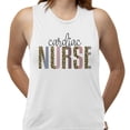 thumbnail image 2 of Cardiac Nurse Leopard Print Women's Muscle Tank Medium White, 2 of 5