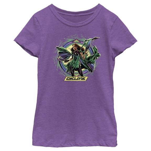 Girl's Black Adam Super Woman  Graphic Tee Purple Berry X Large