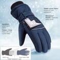 thumbnail image 6 of Vbiger Kids Ski Snow Gloves Boys Girls Warm Winter Gloves Kids Waterproof Windproof Thermal Fleece Anti Slip Mittens with Grip for Skiing Sledding Cycling & Snowboarding -Blue, L, 6 of 7