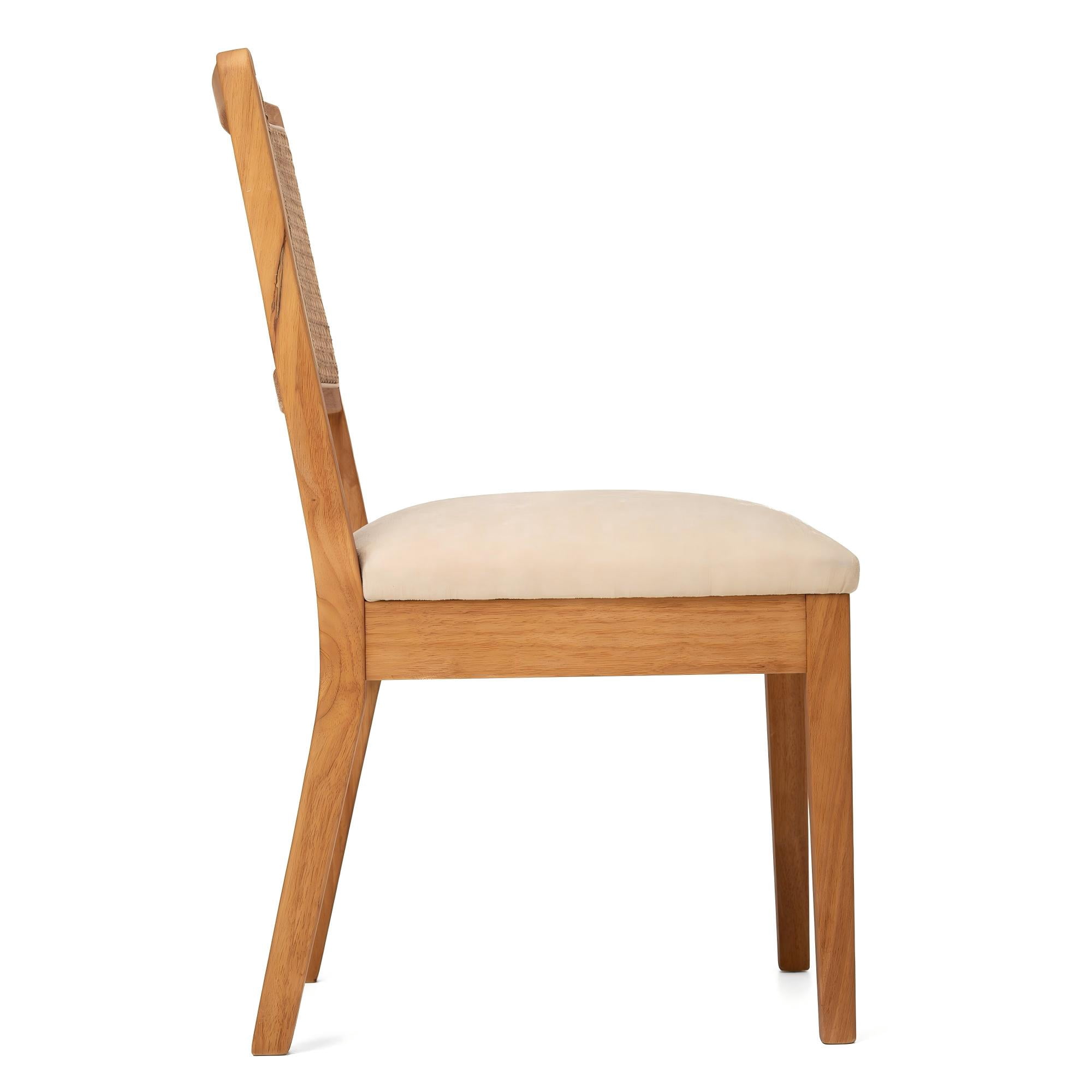Mintazer Upholstered Dining Chairs Set of 2, Modern Minimalist Cream Fabric Kitchen Side Chairs for Apartment Cafe Home, Natural & Beige