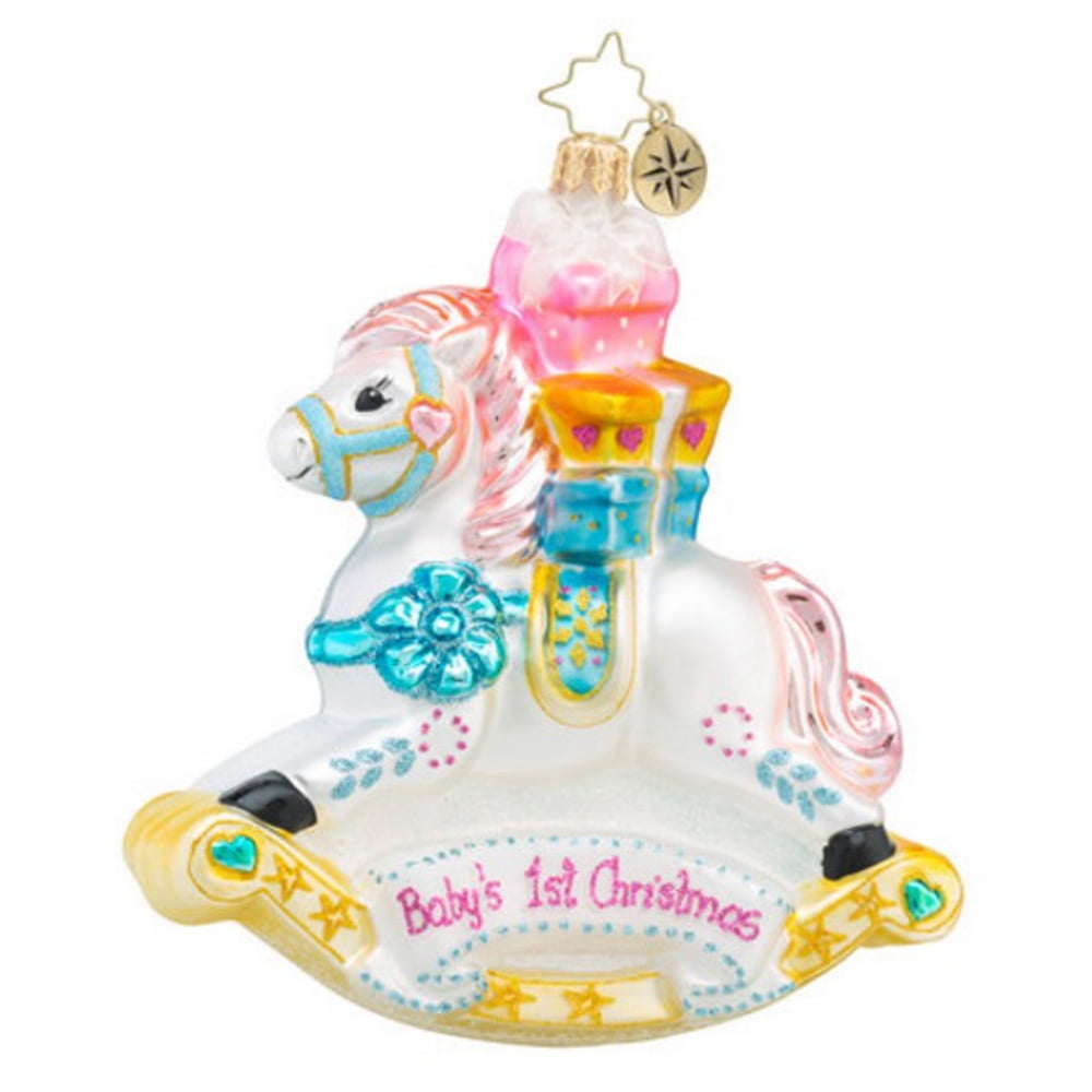 Christopher Radko Rockin' Newborn Rocking Horse Baby's First Christmas
