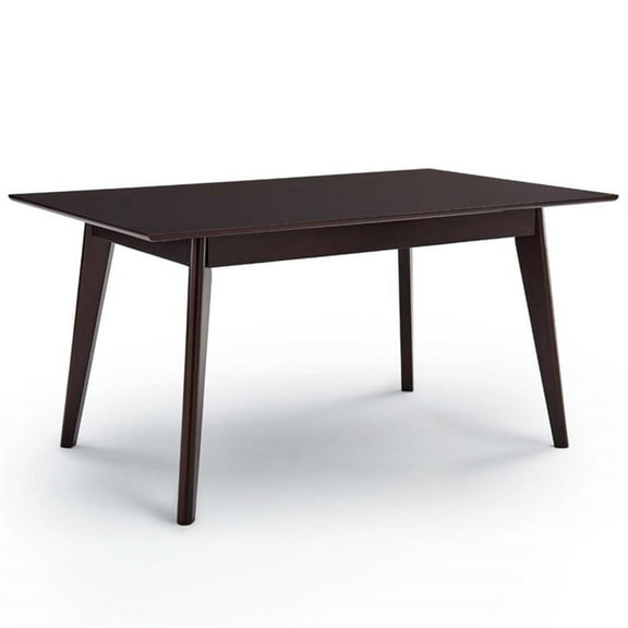 Pemberly Row 69" Rectangle Modern Wood Dining Table in Cappuccino