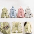 thumbnail image 6 of Cute Polka Dot Lace Backpack for Girls, Green Bunny Ear School Bag with Pendant, Lightweight Large Capacity Nylon Bookbag for Teens Middle High School Students Travel, 6 of 8