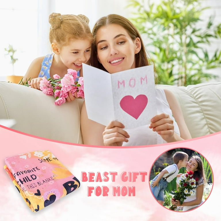 LHSHID Birthday Gifts for Mom Mom Blanket Happy Birthday Mom for