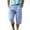 Light Blue, variant on Coorders George Men's Cotton Linen Shorts, Summer Elastic Waist Drawstring Shorts Casual Solid Sports Workout Shorts, Army Green, L