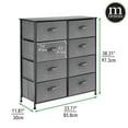 thumbnail image 2 of mDesign Large Storage Dresser Furniture, 8 Removable Fabric Drawers, Dark Gray, 2 of 7