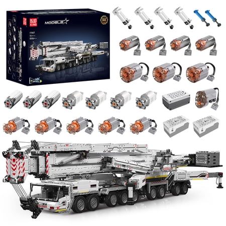 Mould King 17007 Technical Car Toys Motorized LTM 11200 Crane Truck Building Block Assembly Model Brick Kid Christmas Gifts