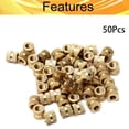thumbnail image 4 of Wekity M4x6x6mm Copper Thread Embedment Nut Knurled Threaded Insert Nuts Assortment for Electrical Appliances Gold Tone 50Pcs-0621, 4 of 5