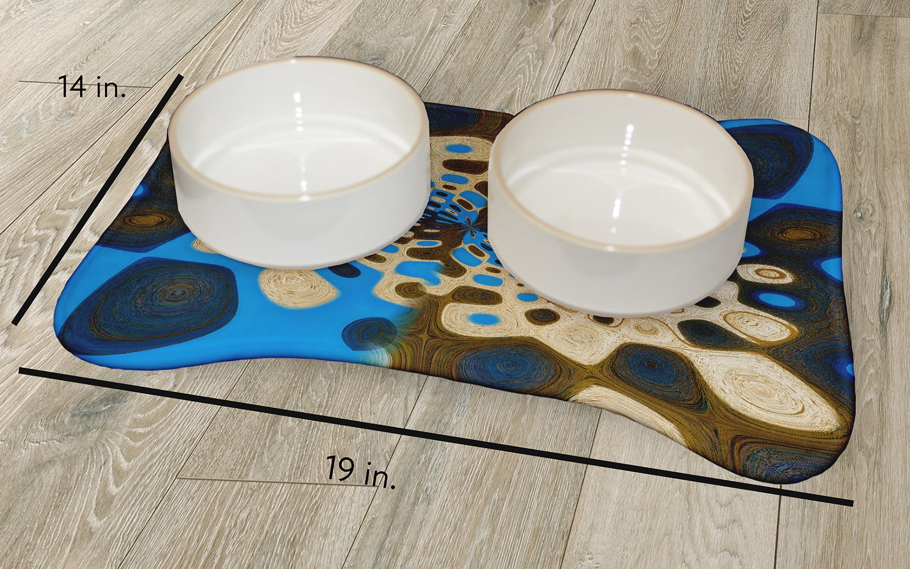 Simply Daisy Retro Reflection Bone Shape Pet Feeding Mat for Dogs