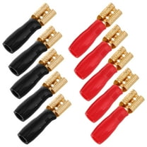 OUNONA Black Copper Crimp Terminals for Car Audio Speaker Wire Connectors 10 Pcs Versatile Application