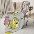 thumbnail image 3 of Disketp Cartoon Owls Cozy Flannel Fleece Throw Blanket: Has a velvety texture for All Seasons - Perfect for Women, Men, & Kids"60"x50", 3 of 6