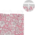 thumbnail image 5 of Coolnut Pink Flower Shower Curtain Bathroom Decor Watercolor Shower Curtain Sets Fabric Cloth Bathroom Curtains with Hooks 60x72 Inch, 5 of 6