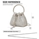 thumbnail image 4 of Bolso de noche Sweetovo Sparkly Diamond Clutch con diamantes de imitación plateados, 4 of 6