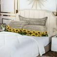 thumbnail image 6 of Coolnut Autumn Sunflowers on Wooden Board Pillowcases, Soft and Cozy Decor Giftsative Pillow Cases with Hidden Zipper for Bedroom, Sofa, Couch, Queen Size 20x30 Inches（33）, 6 of 6