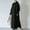 Black, variant on Women's Classic Fleece Lined Oversized Hooded Dress,Casual Loose Solid Color Long Sleeve Pullover Sweatshirt Dress with Pockets White 18(XXXXXL)