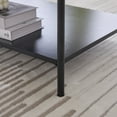 thumbnail image 6 of 30.7" Wide Multi-Functional Foldable Foot Rest, Upholstered Coffee Table  with Black Metal Legs , Wooden Storage Shelf,Faux Fur Foot Stool for Living Room Bedroom Entryway Hotel,Charcoal, 6 of 7