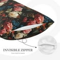 thumbnail image 3 of Rateoe Rose Flowers Pattern Pillow Covers with Invisible Zipper(Pillows are not Included) Standard Pillowcases-16"x24", 3 of 6